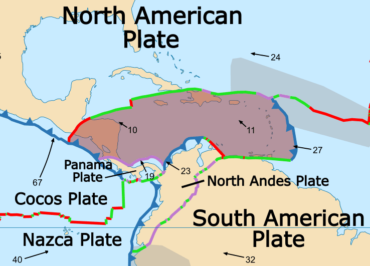 Caribbean plate - Wikipedia